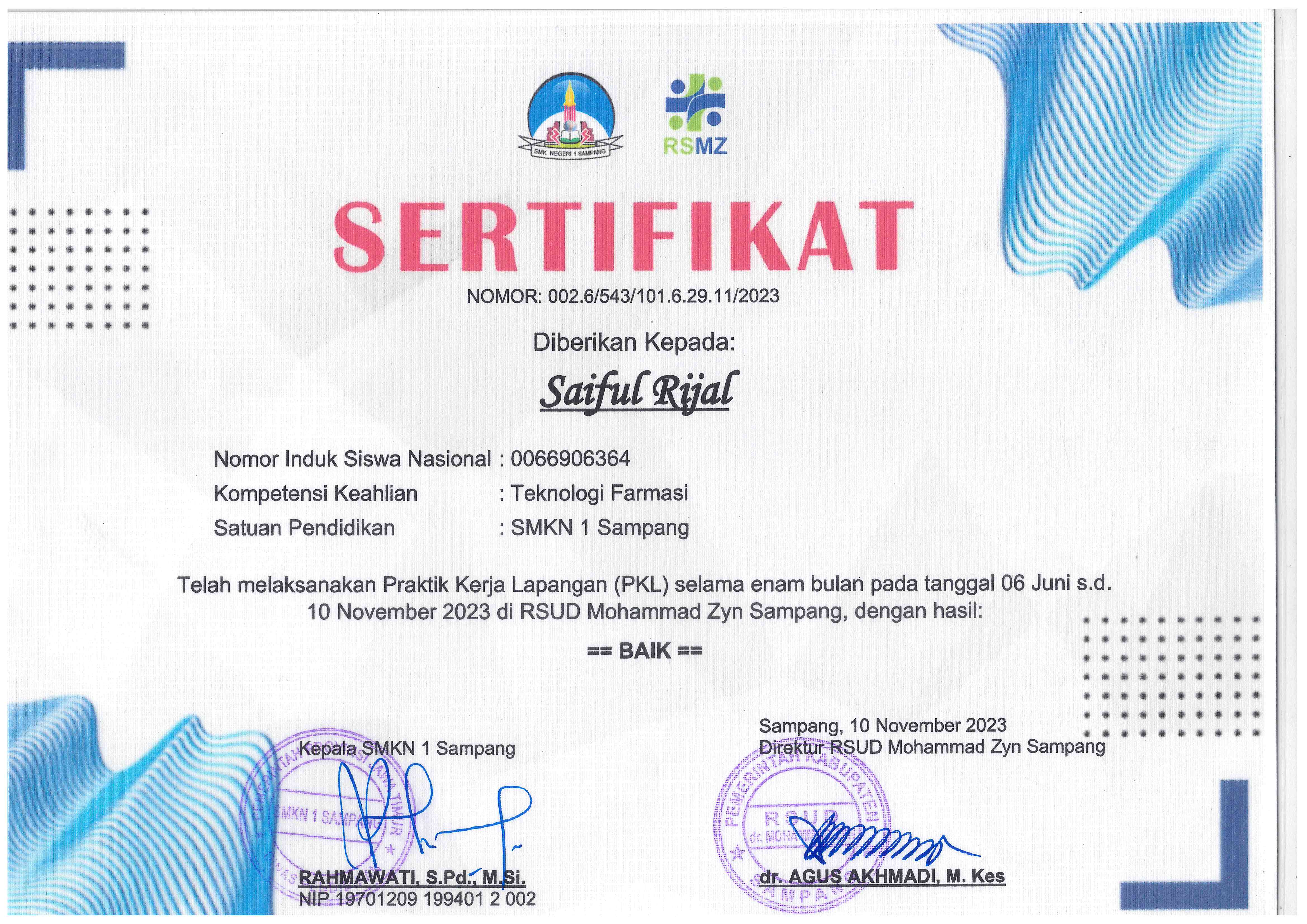 Praktik Kerja Lapangan (PKL)